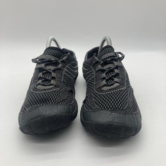 Mens Size 7 Merrell Trail Glove 3 Black Gray Vibram Barefoot Running Shoes - Picture 2 of 9